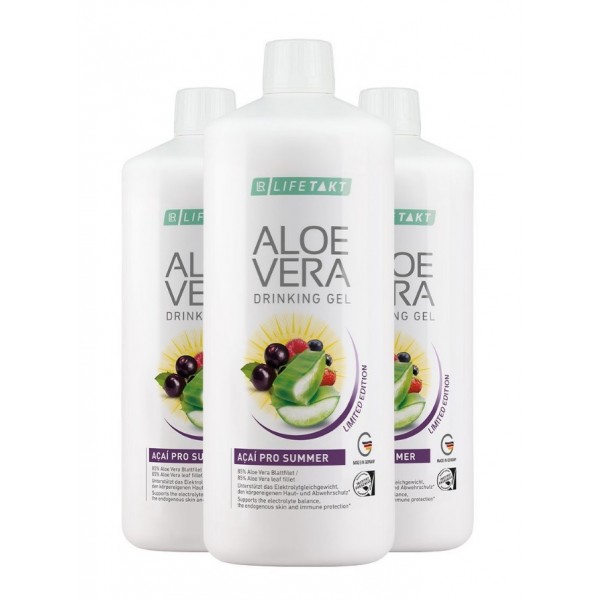 LR Lifetakt Aloe Vera Drinking Gel Immune Plus AÇAÍ PRO SUMMER Σετ 3 τεμ. 3000ml #81103-10