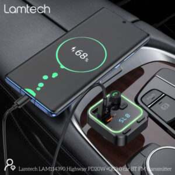 LAMTECH RGB BT5.0 FM TRANSMITTER QC3.0 PD20W