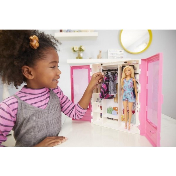 Mattel Barbie Fashionistas - Νέα Ντουλάπα Της Barbie Με Κούκλα #GBK12