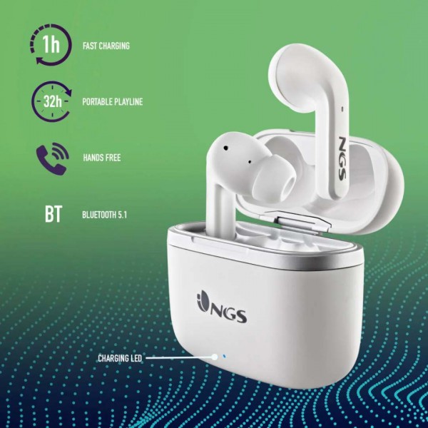 NGS Artica Crown In-Ear Bluetooth 5.0 #ARTICACROWNWHITE