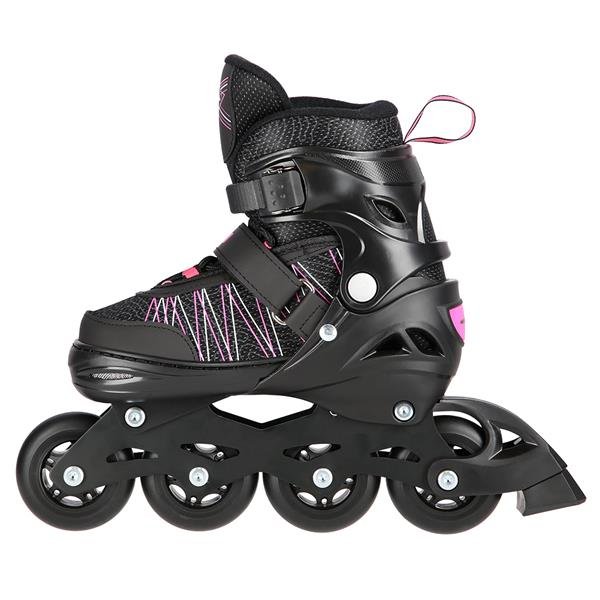 Nils Extreme Αυξ. Πατίνια Roller NH11912 A 2σε1 In-Line Skates/HokeyIce Skates Μαύρο/Ροζ