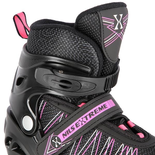 Nils Extreme Αυξ. Πατίνια Roller NH11912 A 2σε1 In-Line Skates/HokeyIce Skates Μαύρο/Ροζ