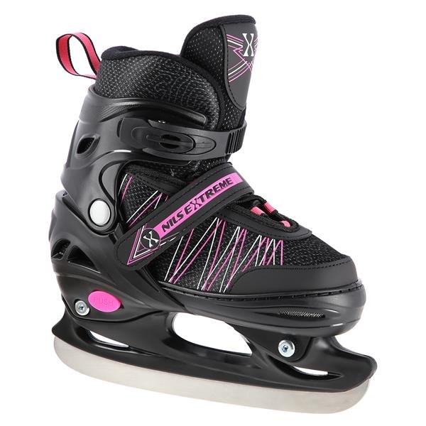 Nils Extreme Αυξ. Πατίνια Roller NH11912 A 2σε1 In-Line Skates/HokeyIce Skates Μαύρο/Ροζ