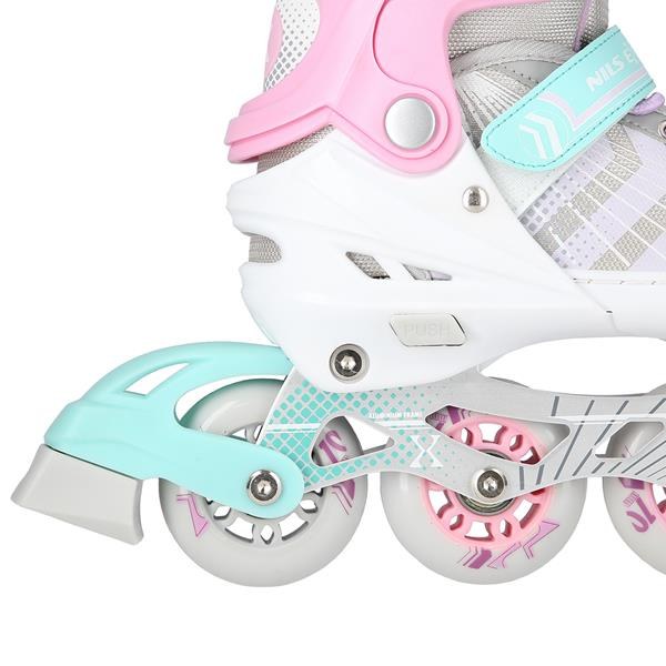 Nils Extreme Αυξ. Πατίνια Roller NH18192 A 4σε1 In-Line Skates/HokeyIce Skates Ροζ 