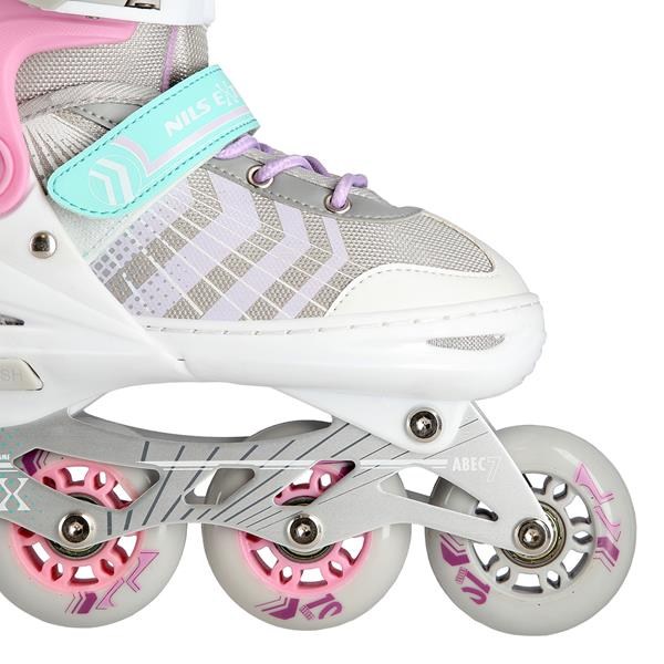 Nils Extreme Αυξ. Πατίνια Roller NH18192 A 4σε1 In-Line Skates/HokeyIce Skates Ροζ 