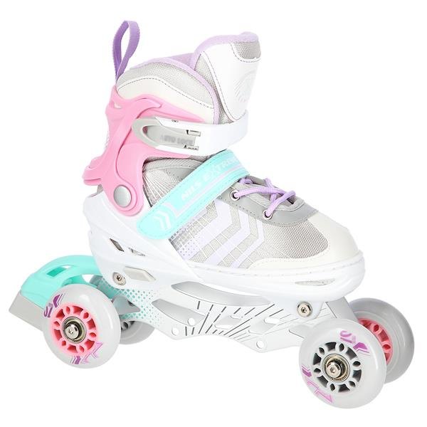 Nils Extreme Αυξ. Πατίνια Roller NH18192 A 4σε1 In-Line Skates/HokeyIce Skates Ροζ 