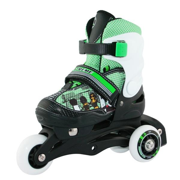 Nils Extreme Αυξ. Πατίνια Roller NJ9128 2 σε 1 In-Line Skates/Hockey Πράσινο