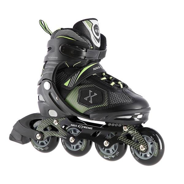 Nils Extreme Αυξ. Πατίνια Roller NA 9080 In-Line Skates Μαύρο/Πράσινο 