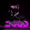 Nils Extreme Αυξ. Πατίνια Roller NH10905 Σετ 4 σε 1 In-Line Skates Μαύρο/Ροζ LED