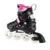 Nils Extreme Αυξ. Πατίνια Roller NH10905 Σετ 4 σε 1 In-Line Skates Μαύρο/Ροζ LED