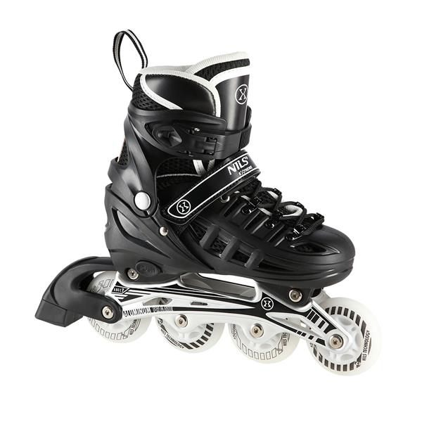 Nils Extreme Αυξ. Πατίνια Roller NH10905 Σετ 4 σε 1 In-Line Skates Μαύρο LED