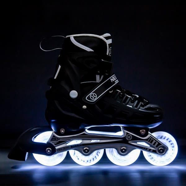 Nils Extreme Αυξ. Πατίνια Roller NH10905 Σετ 4 σε 1 In-Line Skates Μαύρο LED