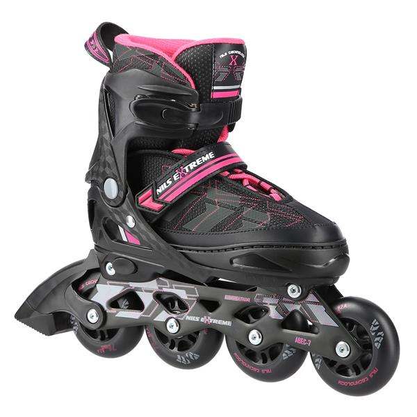 Nils Extreme Αυξ. Πατίνια Roller NA 11002 In-Line Skates Μαύρο/Ροζ