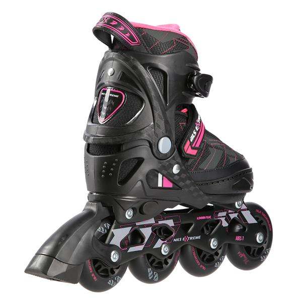 Nils Extreme Αυξ. Πατίνια Roller NA 11002 In-Line Skates Μαύρο/Ροζ