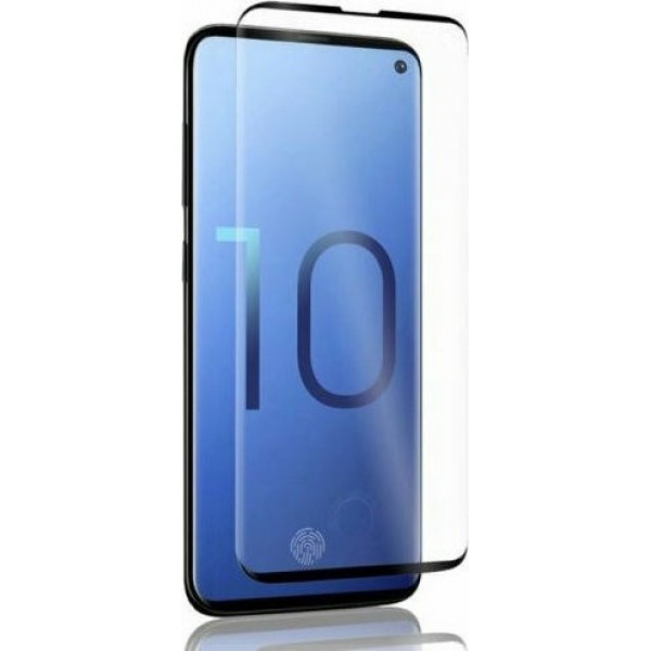 Full Glue Full Face Tempered Glass (hole) Black (Galaxy S10) #S10FG