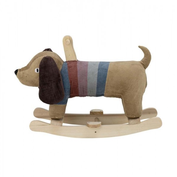 Bloomingville MINI - Charlie Rocking Toy, Dog, Brown, Polyester #82054120