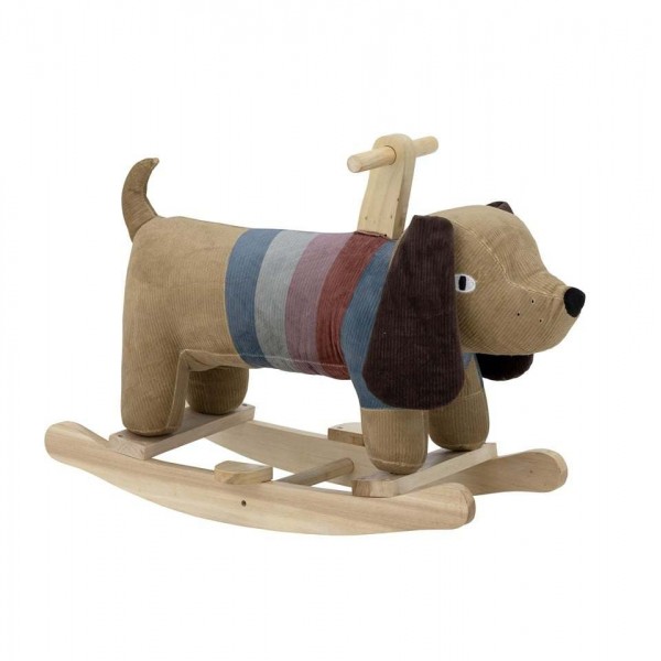 Bloomingville MINI - Charlie Rocking Toy, Dog, Brown, Polyester #82054120