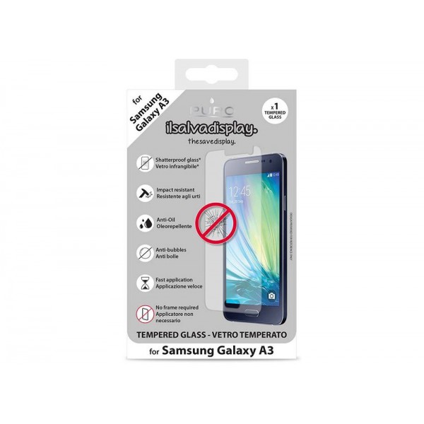 Προστασία Oθόνης Samsung Galaxy A3 - Puro Tempered Glass Screen Protector #157414