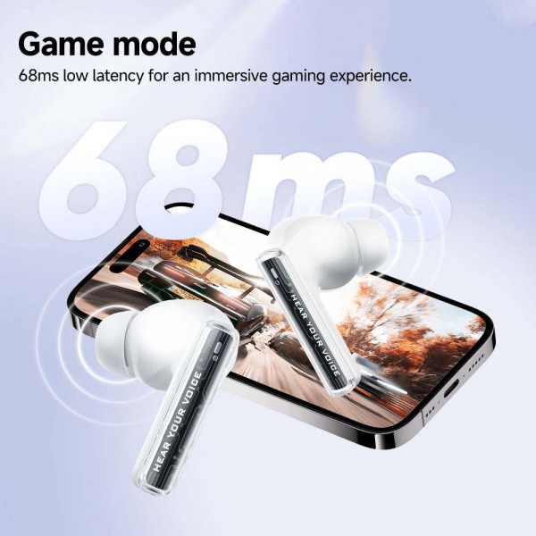 QCY Melobuds Neo White - TWS BT Earbuds with LED Display, Dual Connection, Anti-air calls 7h