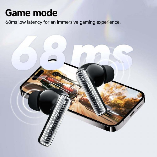 QCY Melobuds Neo Black - TWS BT Earbuds with LED Display, Dual Connection, Anti-air calls 7h