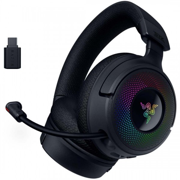 Razer KRAKEN V4 - Wireless 7.1 RGB Gaming Headset - BT/2.4GHz/USB - Haptic Feedback - PC/PS5/PS4