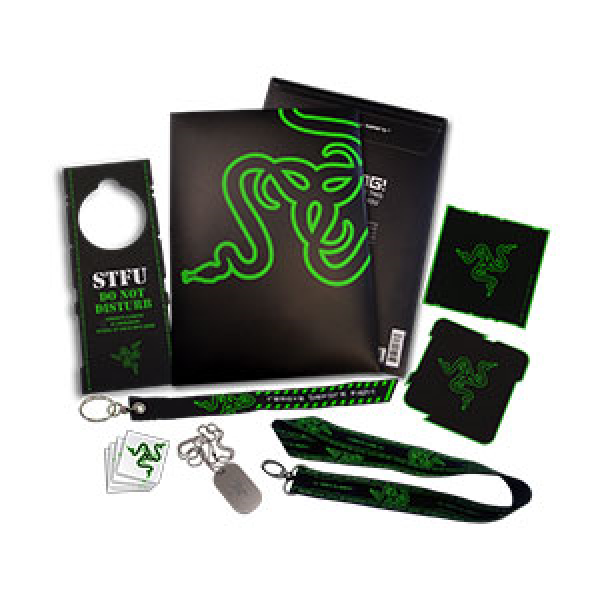 Razer LEET PACK v3 (Coasters, lanyards, pina, stickers, tattoos & metal dog tag chain)