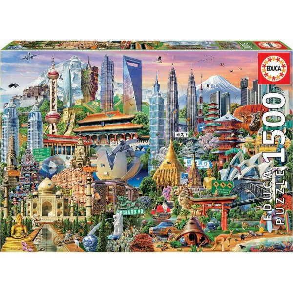 Puzzle Asia Landmarks 2D 1500 Κομμάτια