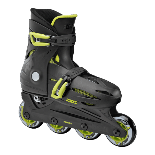 Roces Orlando 4.0 Inline Skates Μαύρο  - Λάιμ με Προστατευτικά και Κράνος #18.400833/BL