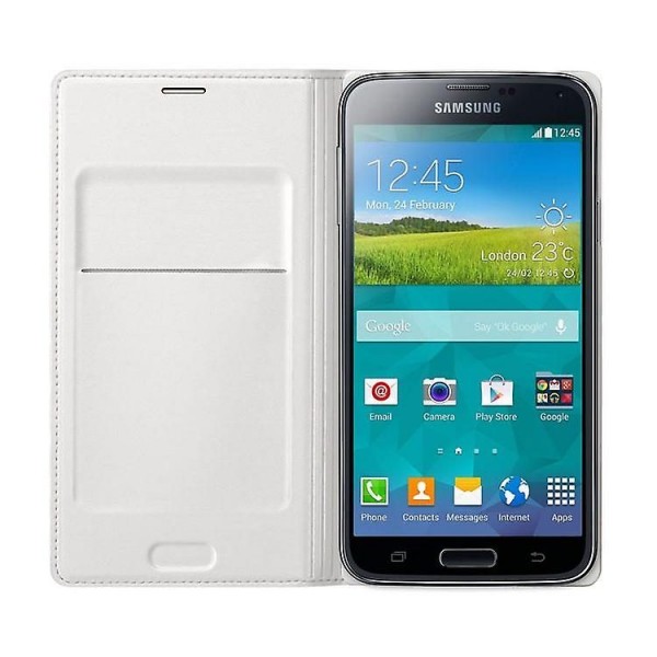 Θήκη Samsung Galaxy S5 - Samsung Flip Wallet Case Λευκό #EF-WG90 