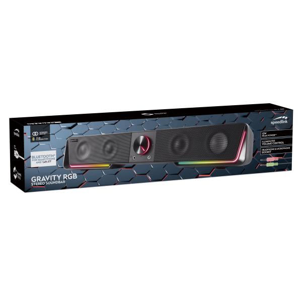 Speedlink - GRAVITY RGB Stereo Soundbar, black #1206769