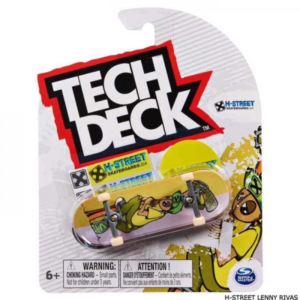 Tech Deck Μινιατούρα Τροχοσανίδα με Ανταλλακτικά H-Street Lenny Rivas #32.013600