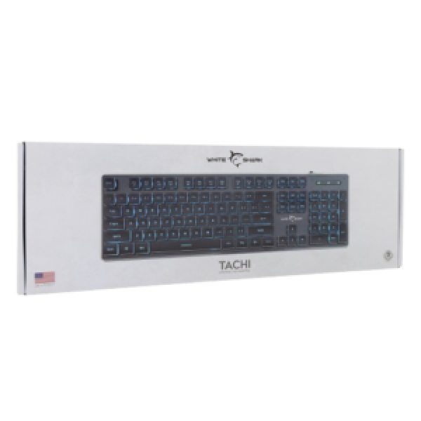 WHITE SHARK LED KEYBOARD GK-003141 TACHI US LAYOUT BLACK