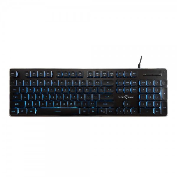 WHITE SHARK LED KEYBOARD GK-003141 TACHI US LAYOUT BLACK