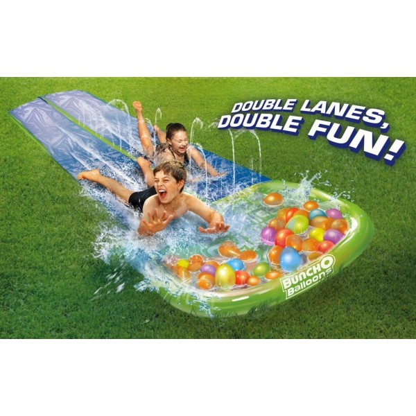 Bunch O balloons - Water Slide Double lane incl. 200 water balloons #60179