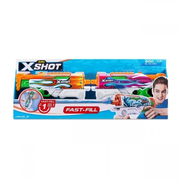 X-Shot Water - Fast-Fill Skins Hyperload Water Blaster (2-pack) #11858