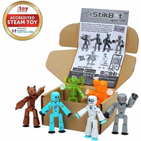 Zing Stikbot Cyborg Pack of 3 #SB5100