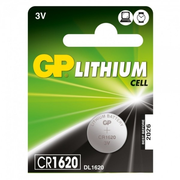 GP Lithium Cell CR1620 3V (1 Τεμάχιo)