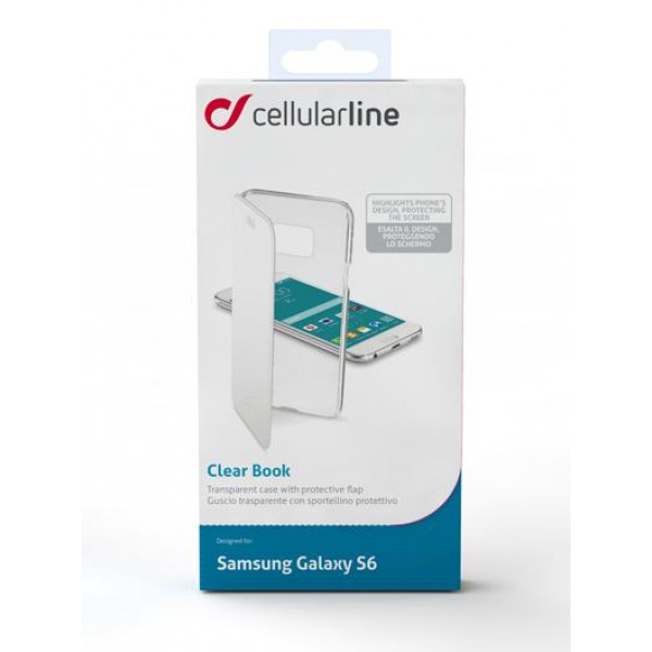 Θήκη Cellular Line Clear Book Samsung Galaxy S6 White #CLEARBOOKGALS6W