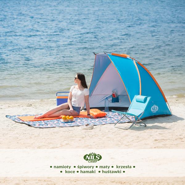 Τέντα Παραλίας NILS Camp Pop UP NC8030 Μπλε 260x120x120