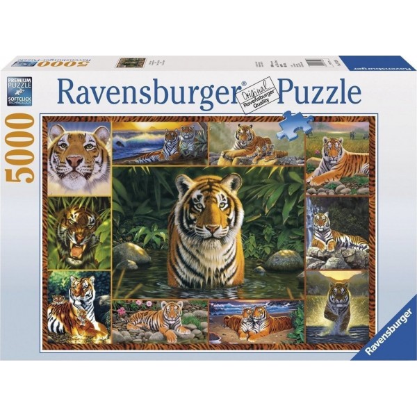 Puzzle Ravensburger Τίγρεις 5000pcs #17424