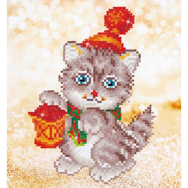 Ψηφιδωτό Diamond Dotz - Christmas Kitten Glow DD3.013