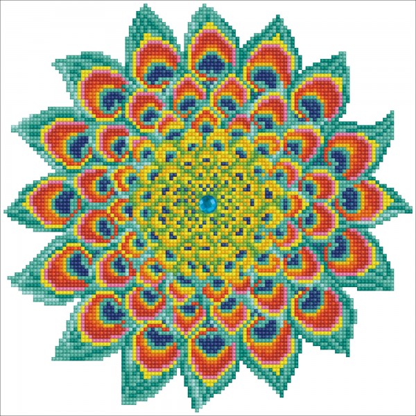 Ψηφιδωτό Diamond Dotz - Peacock Mandala DD5.060