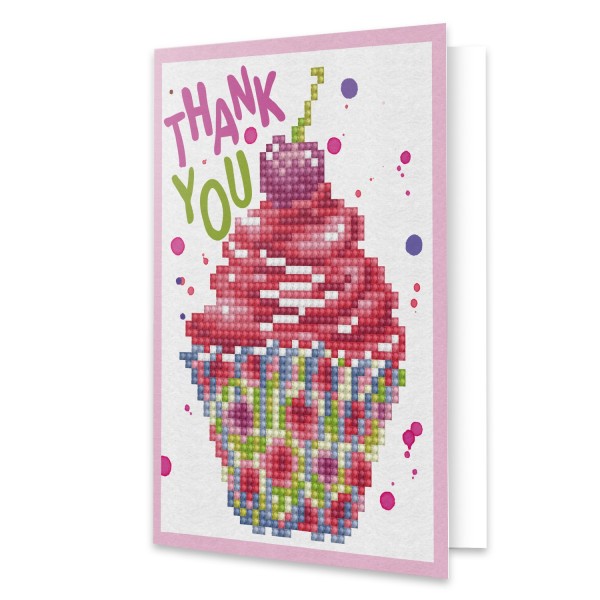 Diamond Dotz - Greeting Cards Cup Cake Thank You DDG.025