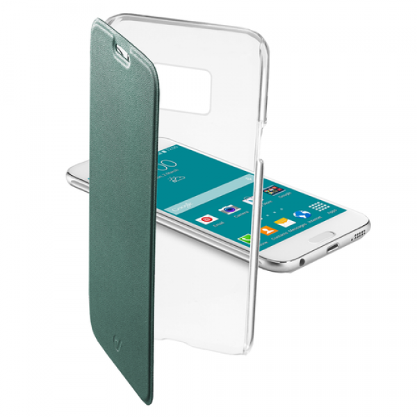 Θήκη Cellular Line Clear Book Samsung Galaxy S6 Green #CLEARBOOKGALS6G