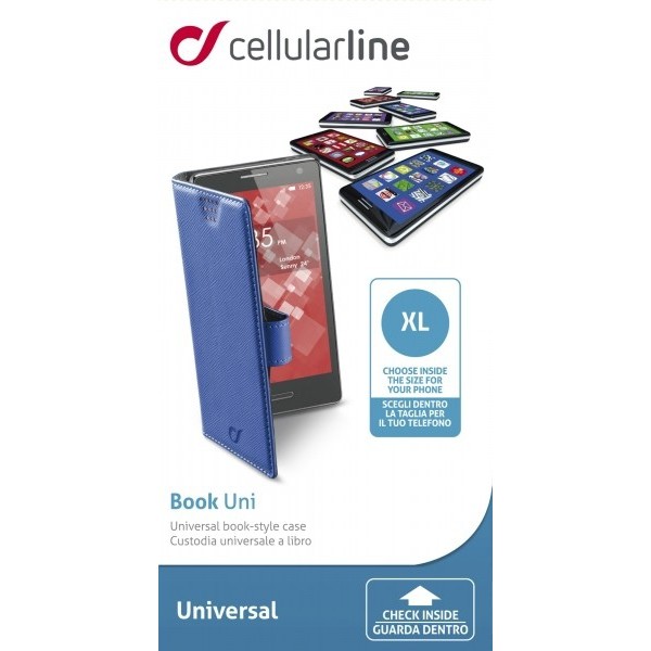 Θήκη Cellular Line Book Universal Stand XL Blue #BOOKUNI1LB