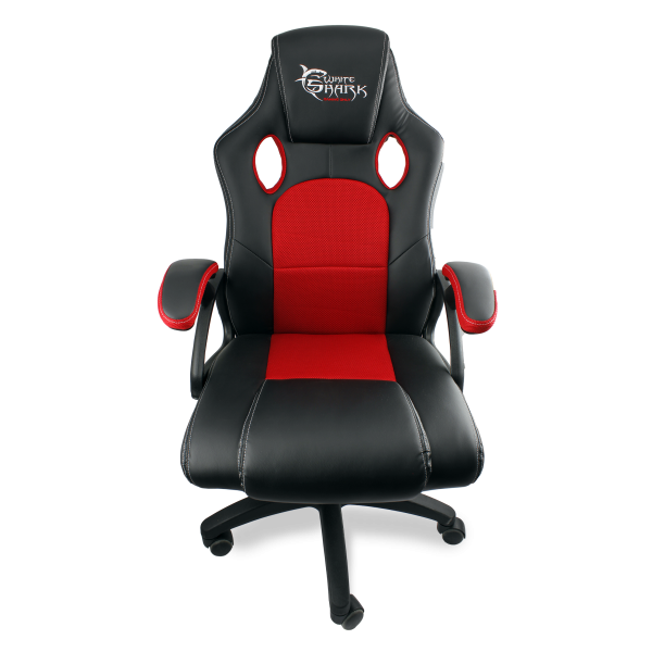 WHITE SHARK GAMING CHAIR KINGS THRONE BLACK/RED