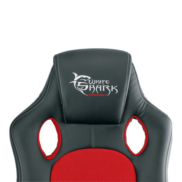 WHITE SHARK GAMING CHAIR KINGS THRONE BLACK/RED