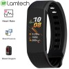 LAMTECH BODY TEMPERATURE DETECTION SMART WRISTBAND WITH HEART RATE MONITOR BLACK