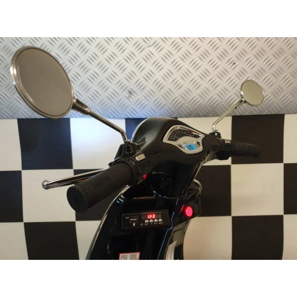 Παιδική Μηχανή Vespa Scooter Primavera 12V Μαύρο